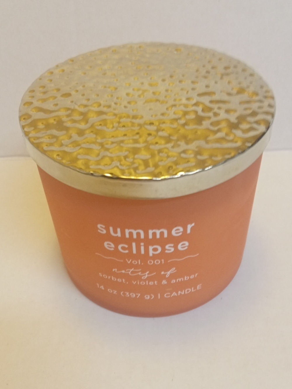 Summer Eclipse Candle Sorbet Violet Amber Kirkland's Home Gently Used See Video